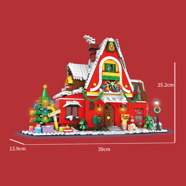 c326580fed707369 2023 City Creativity Winter Village ART House Model Building Blocks Bricks Kids Toys Christmas Gift