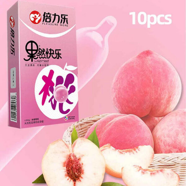 c32a79b61d2fb155 Fruit Flavor Condoms Extra Lubricated Contracepation Ultrathin Invisible Cock Penis Sleeve Sex Goods for Men 18+ Sex Life