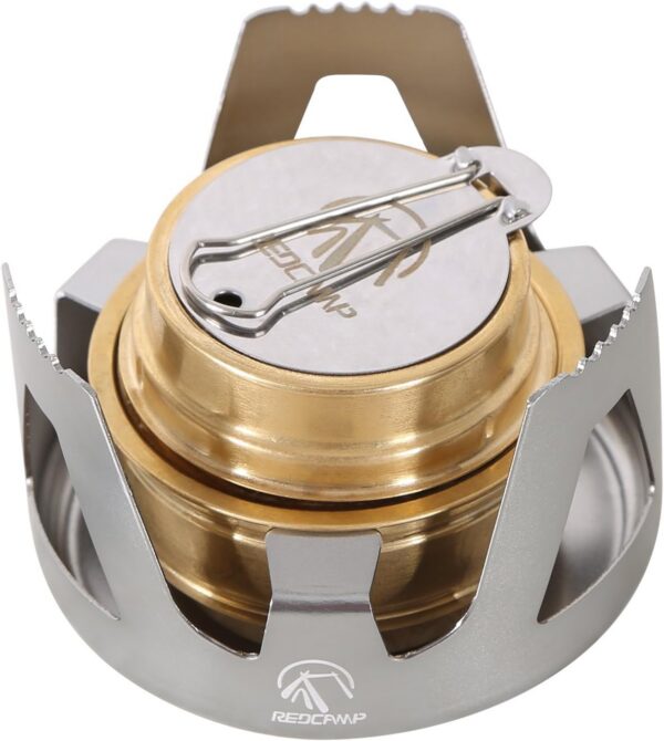 c337ee35ddf70bf3 REDCAMP Mini Spirit Burner, Ultralight Portable Alcohol Stove for Backpacking Hiking Outdoor, Small Lightweight Camping Stove for BBQ Cooking Picnic, Black