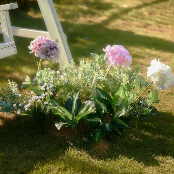 c346fb9f119b89d6 PARTY JOY 18 Bunches Fake Plants Outdoor, Fake Bushes UV Resistant Artificial Flowers Hydrangea Flowers Greenery Shrubs Faux Greenery for Outdoor Garden Patio Front Porch Yard Decor