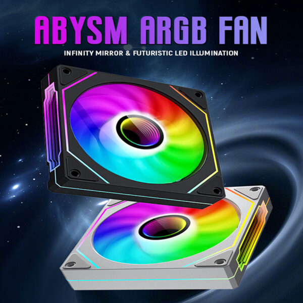 OEM PRISM PRO Computer Chassis 12cm ARGB 4 Pin PWM Quiet Coog Fan 12V Large Air Volume 45.2CFM/600-1500RPM