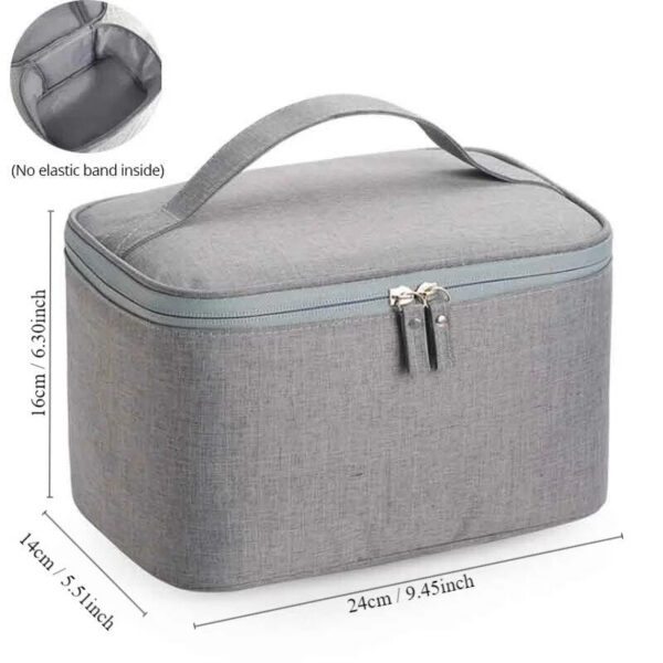 1pc Business Trip Men's Toiletry Double Layer Large Capacity Cosmetic Oxford Cloth Storage Bag Portable Handbag