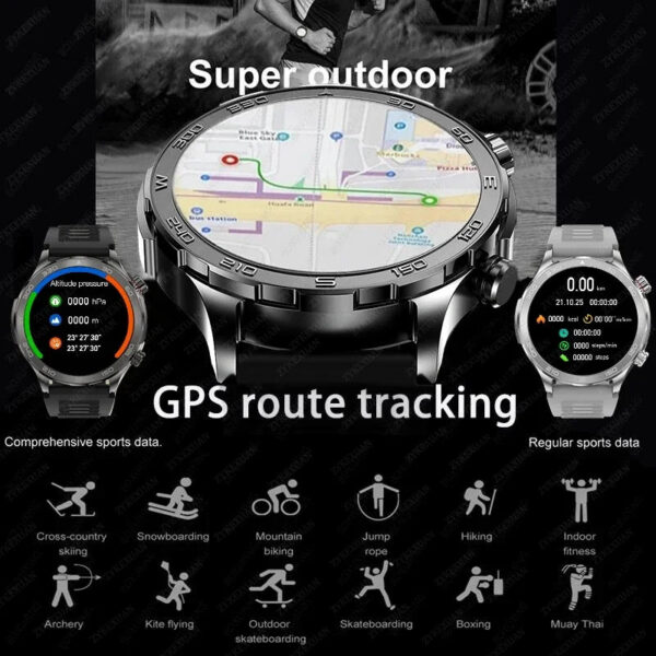 c3596bfbf6ab477b New GPS Track Smart Watch Men AMOLED HD Screen Outdoor Sports Fitness Heart Rate NFC IP68 Waterproof Bluetooth Call Smart Watch