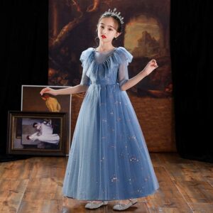 c35ff054c1da0544 Kids for Girls Costumes Wedding Birthday New Year Party Evening Elegant Princess Summer Children’s Dress 4-12 Yrs K103
