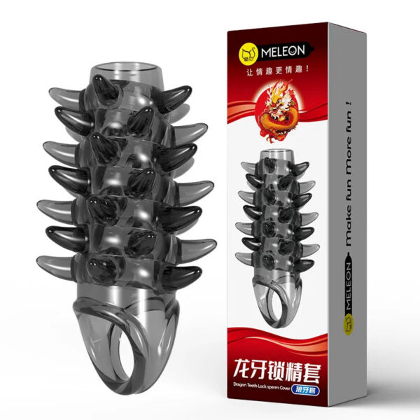 Penis Condom Wolf Tooth Thickening Penis Sleeves Granular Stimulus Safer Sex Toys Dick Erotic Male Adult Products Reusable Cock