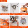 c38823fa6ccf4204 SUPRBIRD Campingkocher 3500W Klein Faltbar Camping Gaskocher mit Piezozündung,klappbare Windschutzscheiben,Adapter Gasherd,Mini Gasbrenner für Outdoor Picknick Trekking Hiking reise,kissen,nackenrol