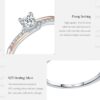 c39006d082c60a96 MODIAN 925 Sterling Silver Classic Wedding Elegant Ring Rose Gold Color Line Unique Metallic Contrast Design Jewelry For Women
