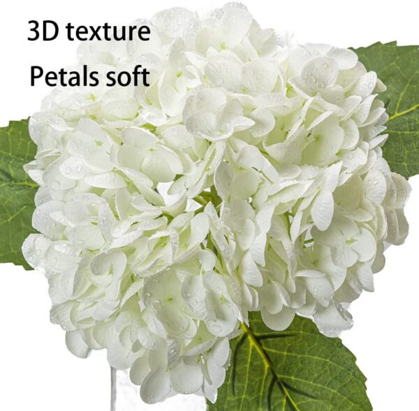 c394b207062ef7d5 3PCS 22 inch Lifelike Artificial Hydrangea Large Real Touch Flowers Artificial Flowers Dry Flowers Outdoor Wedding Christmas Office Family Party Living Room Table Decoration (White)