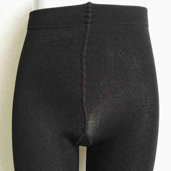 2Pc 150D Microfiber Thermo Fleece Lined Tights Pantyhose in Solid Black Color Super Warm Winter 211204
