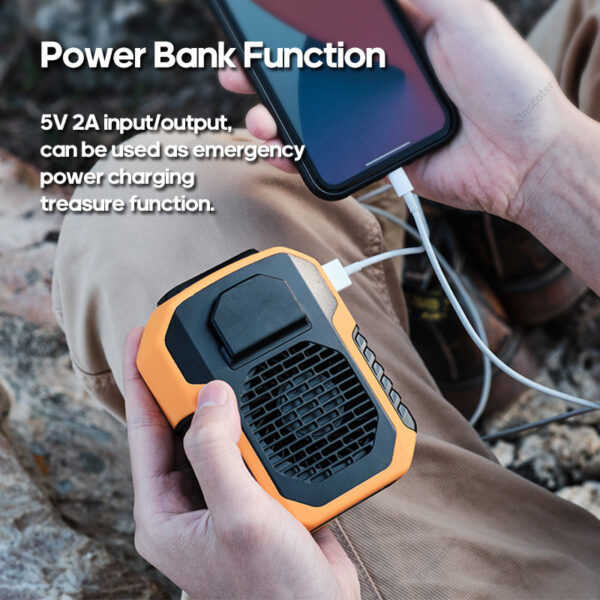 c3a22184b13c763b Kinscoter 6000mAh Hanging Neck/Waist USB Mini Portable Rechargeable Fan For Outdoor Camping Hiking Climbing Running Sports