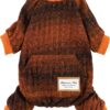 c3b539665c8169e9 Knitted Dog Pajamas, Dog Clothes for Small Dogs Girl Boy, Pet Onesie with Feet, Cat Outfit, Light Grey, Small