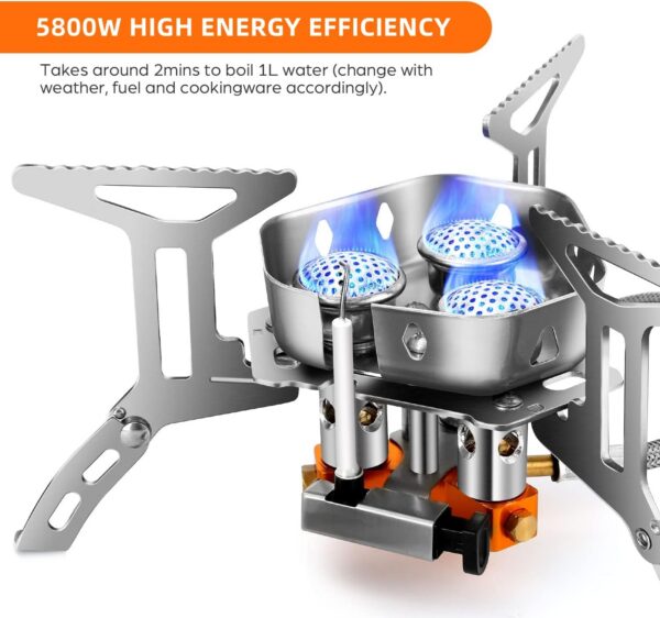 c3c20e54d498d130 Camping Gas Stove 6600W, Portable Outdoor Camping Furnace, Folding Wild Camp Gas Burner, Backpacking Stove Suitable for Hiking, Camping, Trekking and Picnic