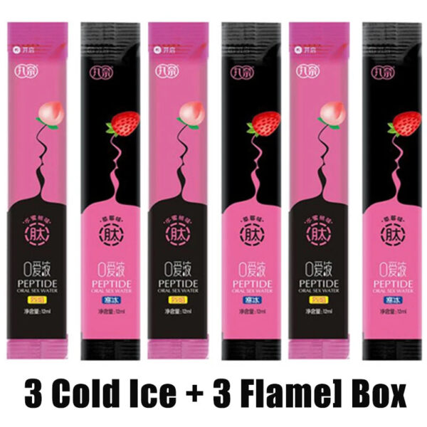 c3e75582e40ced1a 6pcs Oral Sex Water Lubricante Sexual Strawberry Peach Flavor Ice Fire Sex Toys Water Based Lubricant Gel for Women Men Couples