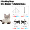 Puppy Safety Gate Small Pet Supplies With 4 Way Lock Security ABS Plastic Flap Door For Dog Cat Kitten