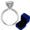 Custom Name Certified 5 Diamond Engagement Ring Women 14K White Gold Sterling Sier Bridal Moissanite Rings Wedding Band Jewelry