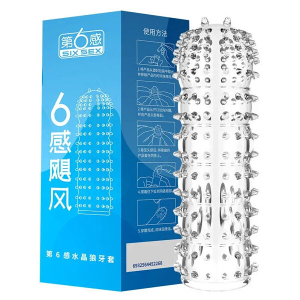 c3f7f8eae9548643 Spike Condoms Penis Extension Sleeves Sex Toys for Men Delay Ejaculation Reusable Condoms Enlargement Sperm Lock Cock Ring