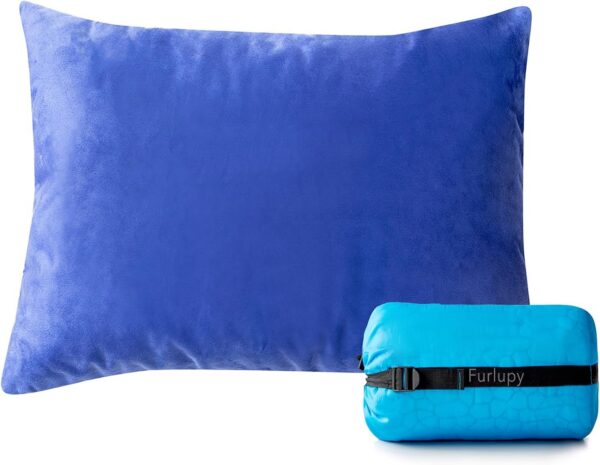 Small Cooling Shredded Gel Memory Foam Pillow，Adjustable for Contoured Support -Portable Ideal for Backpacking, Camping, Travel, Car, Airplane,Office Nap