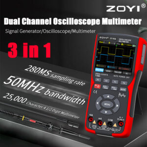 c41131c1c505ab71 ZOYI ZT703S 3in1 Digital Multimeter 50MHz Bandwidth 280MS Rate PC Waveform Data Storage Dual Oscilloscope Signal Generator