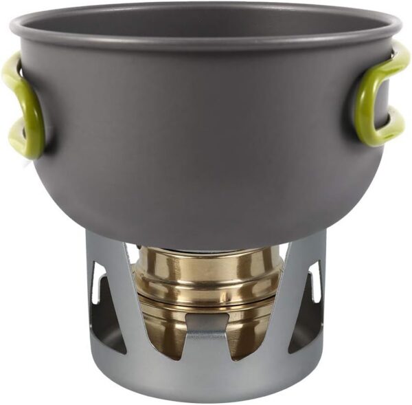 c43ab5fa4ef143ed JIAHEY Mini Spirit Burner Windshield Alcohol Camping Stove Alloy Brass Lightweight Adjustable Temperature Alcohol Stove for Backpacking Hiking Outdoor, BBQ Cooking Picnic