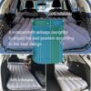 Inflatable SUV Air Mattress 3 in 1 Thickened Flocking Inflatable Car Camping Travel Air Mattress with 2 Pillows & Air Pump,Portable Car Sleeping Bed for SUV|MPV|Minivan