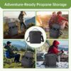 Heavy-Duty Water-Resistant 1 lb Propane Tank Carry Bag with Padding | 2 Cylinder Camping Gas Cylinder Storage Bag with Adjustable Strap, 3-Side Pockets & Detachable Dividers