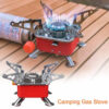 Camping Mini Big Power Heater Gas Stove Outdoor Tourist Burner Cooker Portable Picnic Cookware Barbecue BBQ