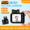 Mini Monoreflexes Style Camera Cmos Flash Lamp And Battery Dock Portable Video Recorder Dv 1080p With Lcd Screen New