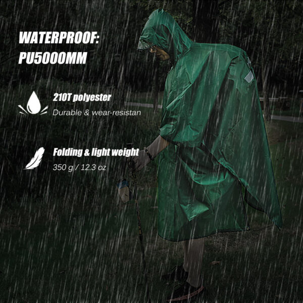 c4533fb48d053cc6 Waterproof Raincoat with Hood Cycling Cover Hiking Hooded Coat Jacket Motorcycle Rain Poncho Picnic Mat