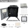 HOPUBUY Wood Stove Hot Tent Stove, Portable Camping Wood Burning Stove for Outdoor Cooking, Small Wood Stove with 7 Stainless Chimney Pipes and Tent Stove Jack