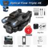 c46e71eaf68a1a00 New M4 Drone 4K Professinal With Wide Angle Triple HD Camera Foldable RC Helicopter WIFI FPV Height Hold Apron Sell