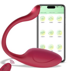 c4788ed3dfcc5e87 APP Remote Control G-spot Panty Vibrator, Pink Fun Long Distance Bluetooth Wearable, Rechargerable Adult Sex Toys More Than 10 Vibrations for Women and Couple, Female Toy