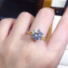 3ct Diamond Solitaire Woman Sier Yellow Gold Moissanite Engagement Wedding 2ct moissanite Ring with Certificate