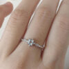 c47d2ca4a23e8668 Fashion Minimalist Stacking Wedding Thin for Women Sterling Sier Filled Small Light Blue Topaz Eternity Rings mujer