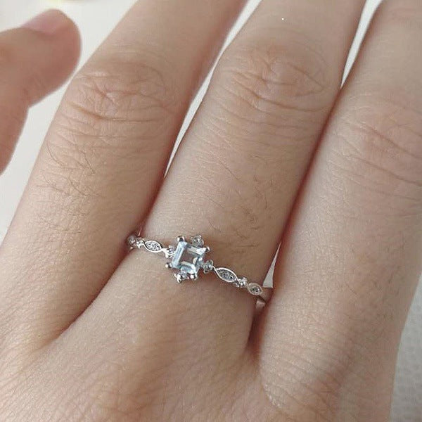 c47d2ca4a23e8668 Fashion Minimalist Stacking Wedding Thin for Women Sterling Sier Filled Small Light Blue Topaz Eternity Rings mujer