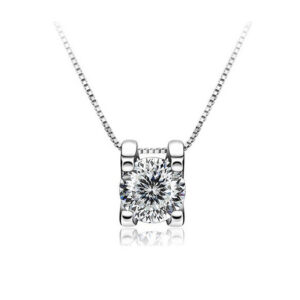 c481e074c2218299 JoyceJelly 1ct D Color VVS Moissanite Pendant Necklace For Women Classic Design Sterling Sier Jewelry Diamond Test Passed