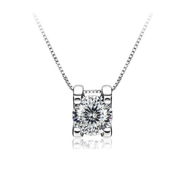 c481e074c2218299 JoyceJelly 1ct D Color VVS Moissanite Pendant Necklace For Women Classic Design Sterling Sier Jewelry Diamond Test Passed