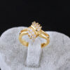 c49b1484541169ae 100% 14K Diamond Charm Lady Rings for Women Bohemia Engagement Irregular Aros Mujer Oreja 14 K Gold Jewelry