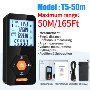 c4b3375382ce7f1b Aicevoos Digital Rangefinder 50M 70M 100M 120M Distance Meter Trena Laser Tape Measure Roulette Range Finder