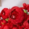 c4c022c751bff4c4 Duovlo Springs Flowers Artificial Silk Peony Bouquets Wedding Home Decoration,Pack of 1 (Spring Red)