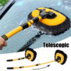 New Telescng Long Handle Mop Retractable Bent Bar Wash Brush Car Cleaning Tools