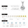 1 Carat Round Brilliant Cut D Color Pendant Sier Moissanite Diamond Test Past White Gemstone Necklace