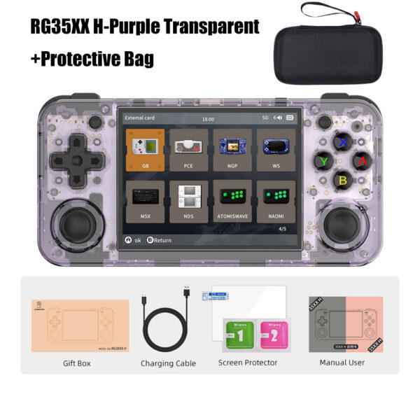 c4dd2c57c3eba9e8 ANBERNIC RG35XX H Retro Handheld Game Console 3.5 Inch IPS Screen Built-in 3300mAH Battery 64G TF Card Preinstalled 5528 Games