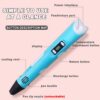 c4e551a98b4d6ffe USB 3D Printing Pen DIY Drawing 9M PLA Filament Three-dimensional Graffiti Toys Art Tools For Kids Birthday Christmas Day Gift