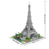 c4e55e0b890aff8b Knew Built Exquisite Paris Eiffel Tower Micro Mini Building Blocks Toys Set: LED Illuminated, Perfect Gift Illuminate Your World