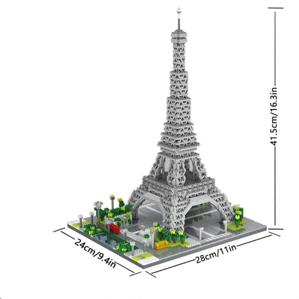 c4e55e0b890aff8b Knew Built Exquisite Paris Eiffel Tower Micro Mini Building Blocks Toys Set: LED Illuminated, Perfect Gift Illuminate Your World