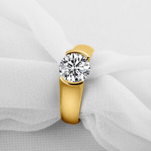 c4f2ea8f76f036aa IOGOU Gold Plated Engagement 8mm 2.0carat D Color VVS1 Moissanite Diamond Rings for Women Men 100% Sier Jewelry