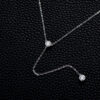 c50d6676330b0a79 IOGOU Real Moissanite Diamond Necklace For Women Tassel Pendant Top Quality Sterling Sier Wedding Bridal Sexy Girl Jewelry
