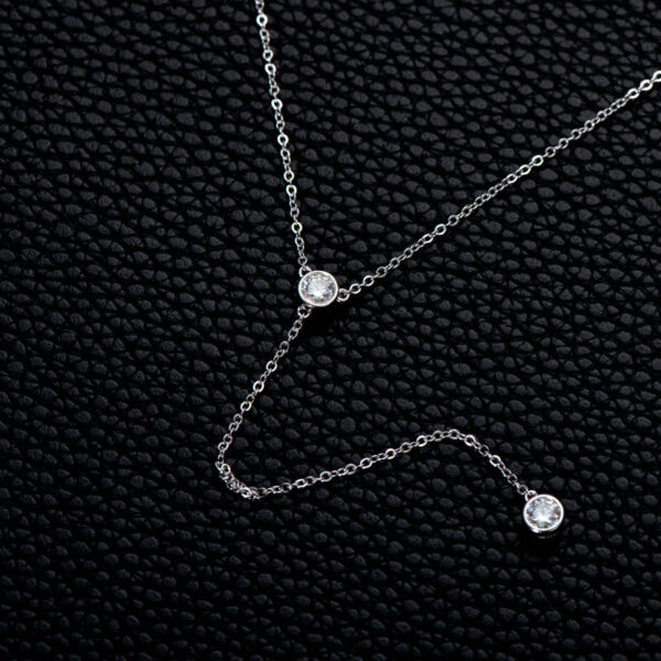c50d6676330b0a79 IOGOU Real Moissanite Diamond Necklace For Women Tassel Pendant Top Quality Sterling Sier Wedding Bridal Sexy Girl Jewelry