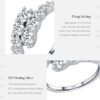 c51810ca425591e0 MODIAN 925 Sterling Silver Classic Luxury Round CZ Eternity Band Rings For Women Wedding Engagement Statement Jewelry Gift
