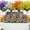 c525fabb6f5ebcd9 AmyHomie 20 Bundles Artificial Flowers Outdoor UV Resistant Faux Flowers No Fade Fake Plastic Plants Garden Porch Window Box Decorating(Bright Yellow)